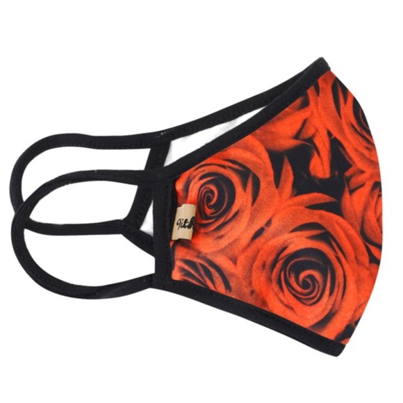 FAST SHIP Handmade Red Rose Nose Mouth Face Mask - Picture 4 of 9